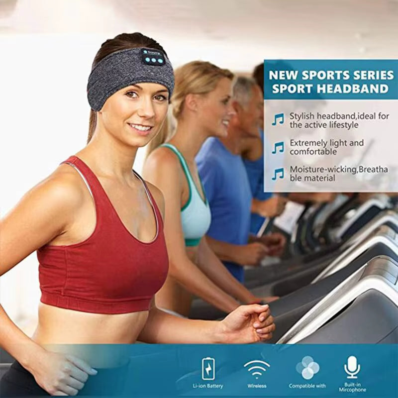 All-In-One Bluetooth Sleep & Sports Headband: Experience Ultimate Comfort with Wireless Headphones and Music Eye Mask for Workouts, Travel, and Relaxation