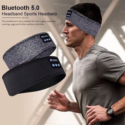 All-In-One Bluetooth Sleep & Sports Headband: Experience Ultimate Comfort with Wireless Headphones and Music Eye Mask for Workouts, Travel, and Relaxation